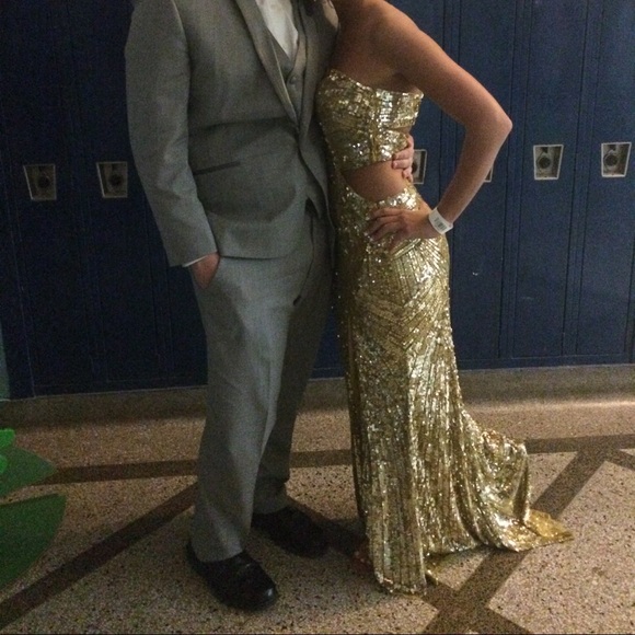 Gold Prom Dress - Picture 3 of 5